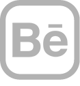 Gray sosial media icon for Behance